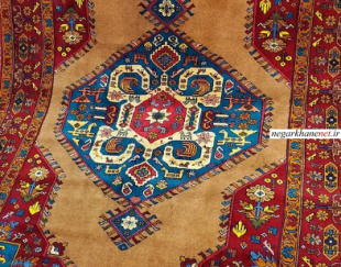 قالیچه گل ابریشم پشم و رنگ طبیعی