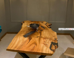 میز نهارخوری دستساز چوب جنگلی لرگ