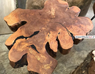 میز جلو مبلی ساخته شده از ریشه توسک