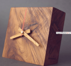 ساعت رومیزی چوب گردو دستساز